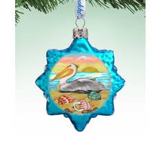 EK 775478 Pelican Star Coastal Christmas Tree Ornament