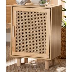 Baxton Studio Maclean 1-Door Bedside Table