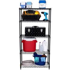 Seville Classics 5-Tier Steel Wire Wheels Shelving System