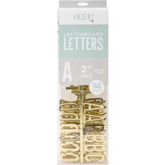 Gold Interior Decorating DCWV Letterboard Letters & Characters Paint 2" 148/Pkg-Gold American Crafts Dcwv