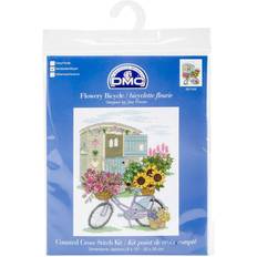 DMC Counted Cross Stitch Kit 8'X10"-Flowery Bicycle 14 Count