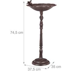 Relaxdays Cast Iron Bird Bath Bird