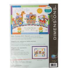 Dimensions/Baby Hugs Counted Cross Stitch Kit 12"X9"-Baby Express Birth Record 14 Count