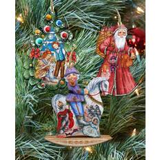 EK G.DeBrekht 8100011S3 Story of Nutcracker Wooden Set Christmas Tree Ornament