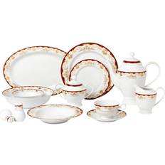 Porcelain - Red Dinner Sets Lorren Home Trends La Luna Dinner Set