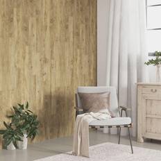 vidaXL Wall Panels Wood Look Brown PVC 4.12 mÂ²