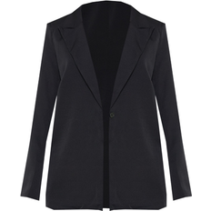 Best Blazers PrettyLittleThing Oversized Drapey Button Detail Blazer - Black