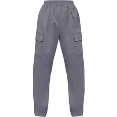 PrettyLittleThing Elasticated Waist Straight Leg Cargo Pant - Grey