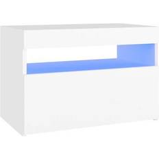 vidaXL Led Lights Bedside Table 35x60cm