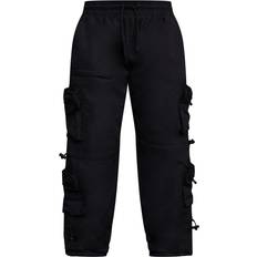 PrettyLittleThing Toggle Detail CargoTrousers - Black