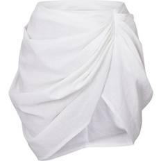 PrettyLittleThing Gathered Mini Skirt - Cream