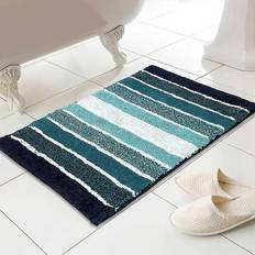 Country Club Tonal Stripe Cotton Bath Mat Soft Shower Mat/