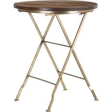 BigBuy Home Side 66 Golden Wood Small Table