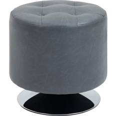 Grey Seating Stools Homcom 360 degree Foot Seating Stool