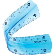 Green Rulers Westcott E-10220 00 Lineal Flexi, bruchsicher, transparent, 3