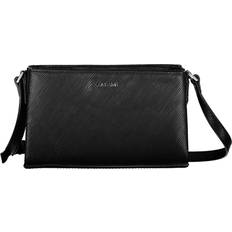 Textile Crossbody Bags Calvin Klein Saffiano Raised Crossbody Bag - Black