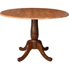 International Concepts 42" Round Drop Leaf Pedestal Dining Table