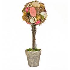 National Tree Company Artificial Potted Plant, Includes Distressed Gray Pot Pink Easter Decoration 35.6cm