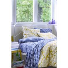 Novogratz Double, Feather Palm Duvet Cover Multicolour, Yellow