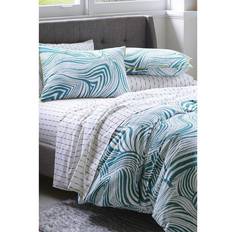 Novogratz Zebra Marble Duvet Cover Green