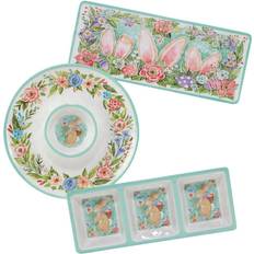 Certified International Joy of Easter Melamine 3-pc Hostess Dinner Set