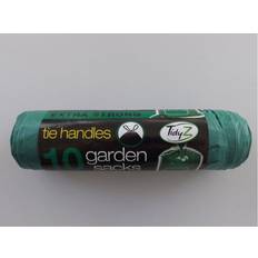 Green Garden Bags Tie Handle Garden Bags Roll of 10 [B2483]