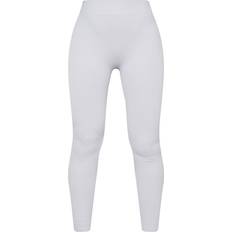 PrettyLittleThing Structured Contour Rib Cuffed Detail Leggings - Pale Grey