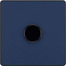 Blue Dimmers BG Evolve Matt Blue Trailing Edge LED 200W Single Dimmer Switch 2-Way Push On/Off PCDDB81B