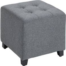 Polyester Foot Stools Homcom Linen-Look Square Foot Stool 35cm