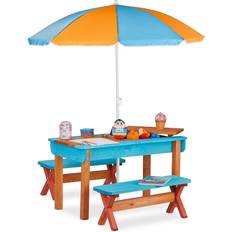 Blue Picnic Tables Relaxdays Kindersitzgruppe