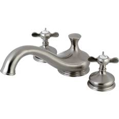 Kingston Brass Essex Double Handle Deck Mounted Roman Tub Faucet Nickel, Gray