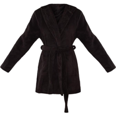 Polyester Nightgowns PrettyLittleThing Fluffy Dressing Gown - Black