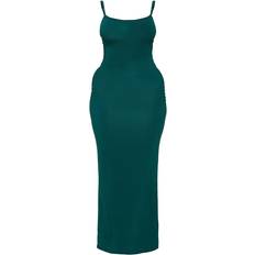 PrettyLittleThing Shape Jersey Strappy Maxi Dress - Bright Green