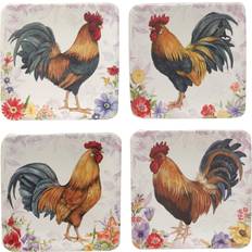 Certified International Floral Rooster 6" Dessert Plate