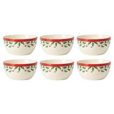 Lenox Holiday 6-Piece Set Dessert Bowl