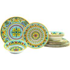 Certified International Palermo Melamine 12 Service for 4 Dinner Set