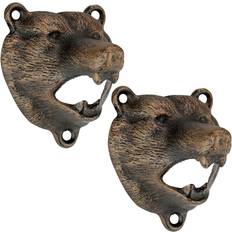 Design Toscano Grizzly Bear of The Woods Set 2 Bottle Opener