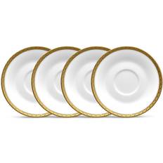 Noritake Charlotta Gold of 4 Saucers, Service Dinner Set