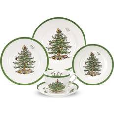 Spode Christmas Tree 5 Place Service Dinner Set