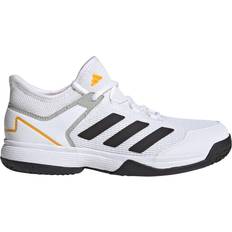 White Indoor Sport Shoes adidas Kid's Ubersonic 4 - Cloud White/Core Black/Solar Gold