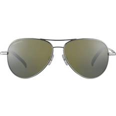 Serengeti Eyewear Carrara Small Shiny Silver Polarized 555nm