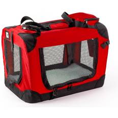 KCT Small Red Fabric Pet Carrier Travel Transport Bag Cats Dogs Red