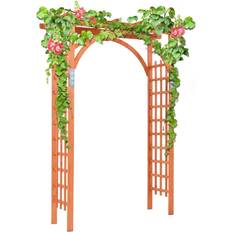 Costway Premium Wooden Cedar Arbor Arch Pergola Trellis Wood Garden Yard Lattice