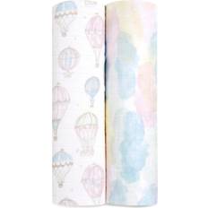 Aden + Anais Organic Swaddles Baby Blankets Above the Clouds 2pk