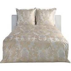 Gold Bed Set Kid's Room Curt Bauer Mako-Brokat-Damast Bettwäsche Louis XIV antikgold