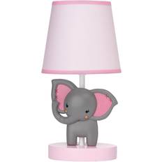 Bedtime Originals Twinkle Toes Pink/Gray Elephant with Monkey Nursery Bulb Night Light