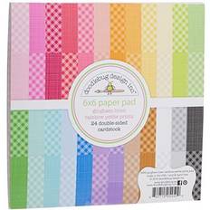 Yellow Sketch & Drawing Pads DOODLEBUG Ging Paper Pad 6x6 Gingham Linen Petite