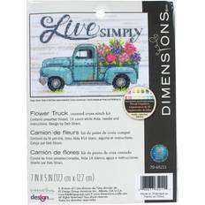 Dimensions Cross Stitch Kit 7 x 5 Flower Truck