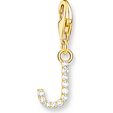 Thomas Sabo Gold Plated Zirconia Letter Charm