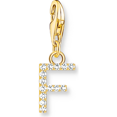 Thomas Sabo Gold Plated Zirconia Letter Charm